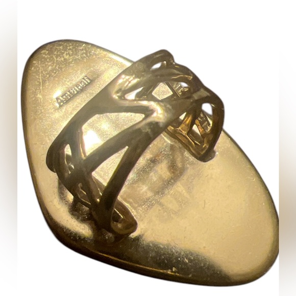 Amrapali Large Turquoise Ring Size 6
Golden Pyrite Matrix Gilded Bezel Open
Work - Picture 5 of 5